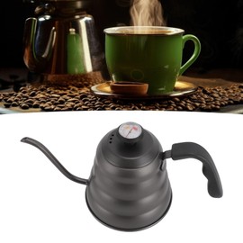 Stainless Steel Coffee Kettle with Thermometer, 1200ml Gooseneck Pour Over Pot for Induction Cooktop, Large Capacity,