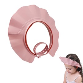Shower Cap Children's Baby Shower Cap Baby Hair Washing Aid Adjustable Kids Shampoo Cap Hair Washing Child Protection Shield Shampoo Protection Baby Visor for Toddlers Eyes and Ears (Pink)