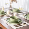 AmorArc Ceramic Dinnerware Set for 4, 12 Pieces Handmade Reactive