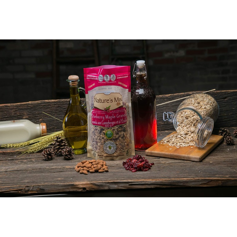 Nature's Mix Cranberry Maple Granola - Canadian Locally Made, Cranberry