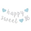 Happy Sweet 16 Banner 16th Birthday Party Sign Decoration Bunting