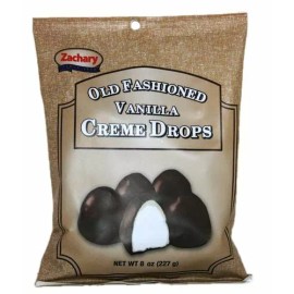 Zachary Chocolates Old Fashioned Vanilla Creme Drops 8 oz Bag Ready For Valentine Easter Gifting