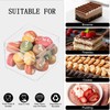 FZJ 20 Pack 12OZ Square Clear Plastic Dessert Cups with