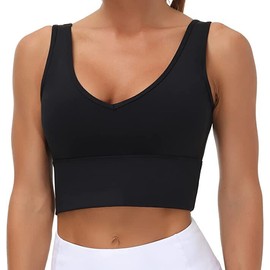 THE GYM PEOPLE NWT $28 S /M THE GYM PEOPLE Longline Sports Bra Padded Crop Tank Tops reversable