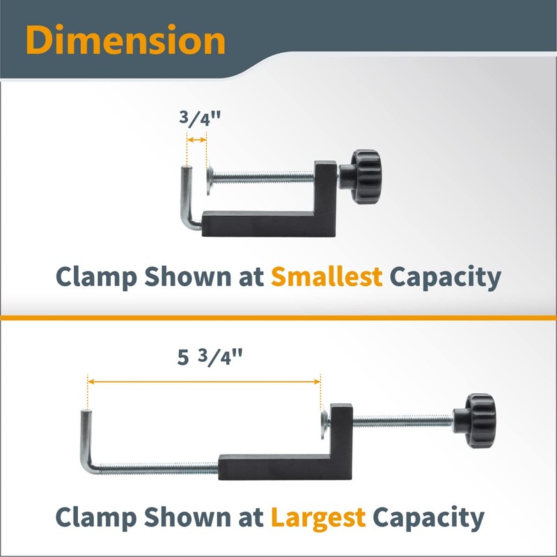 POWERTEC Universal Fence Clamps for Woodworking, Compatible with Table Saw,