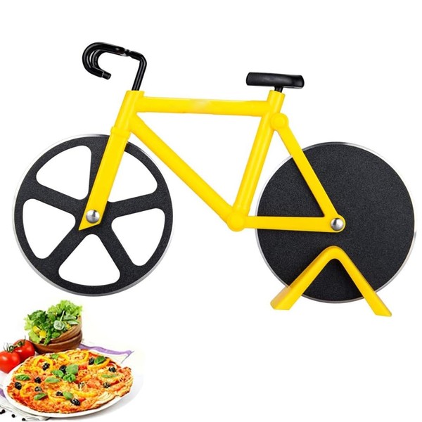 Bicycle Pizza Cutter, 1 Piece Family Pizza Roller, Stainless Steel