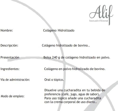 ALIF Colageno Hidrolizado 240 gr