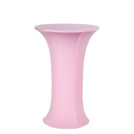 Deisy Dee 24 x 43 Coctel Spandex Stretch redondo mantel cubierta C124, Rosado