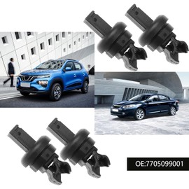 Dixhills 4PCS Car Boot Parcel Shelf Clips, Rear Parcel Shelf Clips Compatible with Clio II Laguna II Replacement for 7705099001 8200675047 1606854680