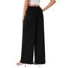 LYANER Women's Casual Wide Leg Pants Pleated High Elastic Waist
