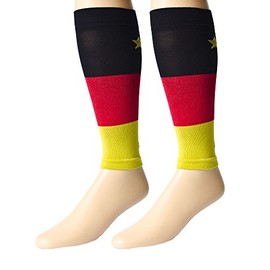 Zensah Around the World Leg Sleeves - Shin Splint, Calf Support for Men and Women (Germany, Small)
