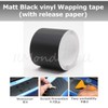 Ilmondomall Matte Black Step Bumper Protective Racing Stripe Tape Wrapping