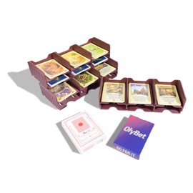 JstFrU Card Case Red | Card Sorting Tray for Catan Resource Cards | Game Accessory for The Catan Board Game | Suitable for All Other Card Games