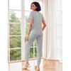 Ekouaer Pajama Sets for Womens Rib Knit Lounge Set Jogger