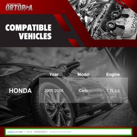 Valve Cover Gasket by Ortopia 12341-PLC-000,12030-PLC-000 12030-PLC-010,VS50606R Compatible with 2001-2005 Honda Civic 1.7L D17A2 D17A1 D17A6 D17A7