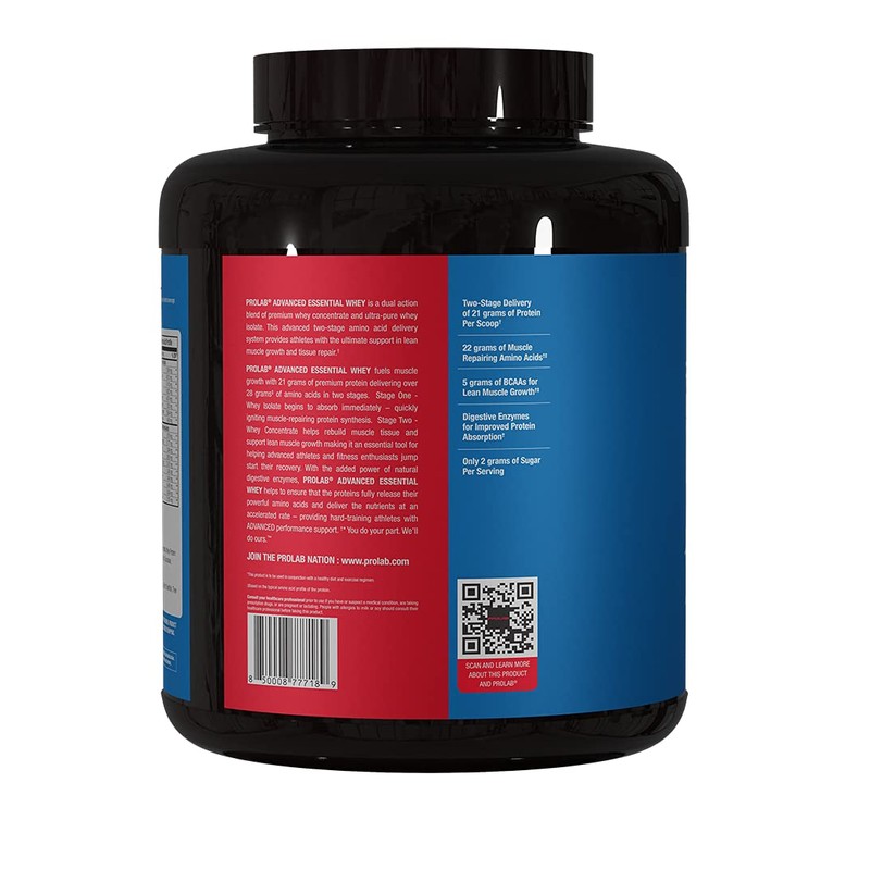 ProLab Advanced Essential Whey Protein Powder, Whey Concentrate & Isolate