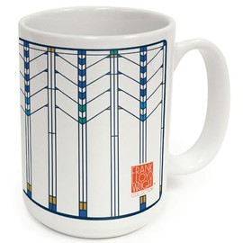 Highland Home Ennis House Window Design by Frank Lloyd Wright 15 oz. Ceramic Mug Manufactured in the USA Dishwasher Safe Microwave Safe