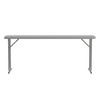 Flash Furniture Kathryn Commercial Grade 6-Foot Gray Plastic Folding Training
