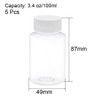 sourcing map 3.4 oz/100ml PET Plastic Lab Chemical Reagent Bottle