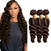 1WS #4 Loose Wave Bundles Hair Extensions 26 28 30