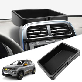 SKTU Centre Console Organiser Compatible with Dacia Spring Electric EV 2021-2024 Instrument Panel Storage Box with Non-Slip Pad