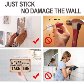 ProHT Hook and Loop Strips with Adhesive 0.8x3 Inch 40 Pairs Industrial Strength Sticky Back Strips for Couch Cushions, Home Classroom and Office Project, White (P00003)