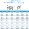 BOPOREAE 8 Pcs Cable Grommet, Snap Bushing 2" (50 mm)