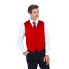 Gioberti Men's Formal 4pc Satin Vest Necktie Bowtie and Pocket