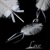 OFKPO Love Decoration Signature Pen with Feather Holder for Wedding