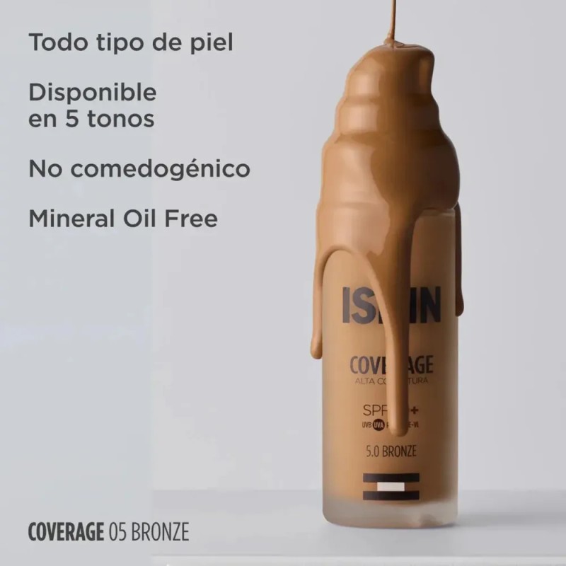 Isdin Coverage Base De Maquillaje Alta Cobertura Con Protector Solar