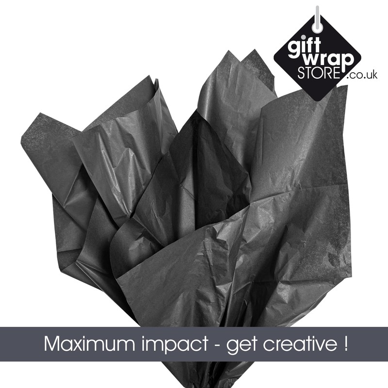 Black Tissue | 8 Sheets 50x70cm | 2 Packs, Each