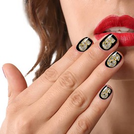 JERCLITY 30 Pieces Gold Number Nail Charms (0-9) for Nails Arabic Numerals 3D Nail Art Charms for Acrylic Nails Alloy Nail Rhinestones and Charms Nail Number Charms Gems for Women