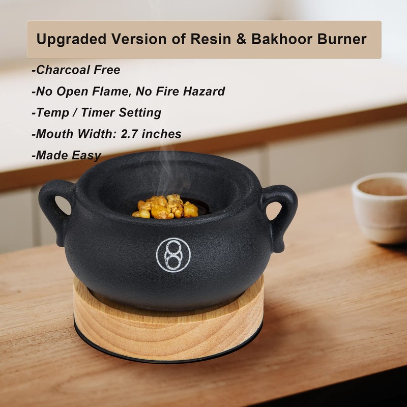 ZhengLong Electric Incense Burner, Oud Bakhoor Burner, Frankincense Resin Burner