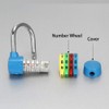 4-Digit Combination Padlock, Colourful Dials Security Password Lock for Gym,