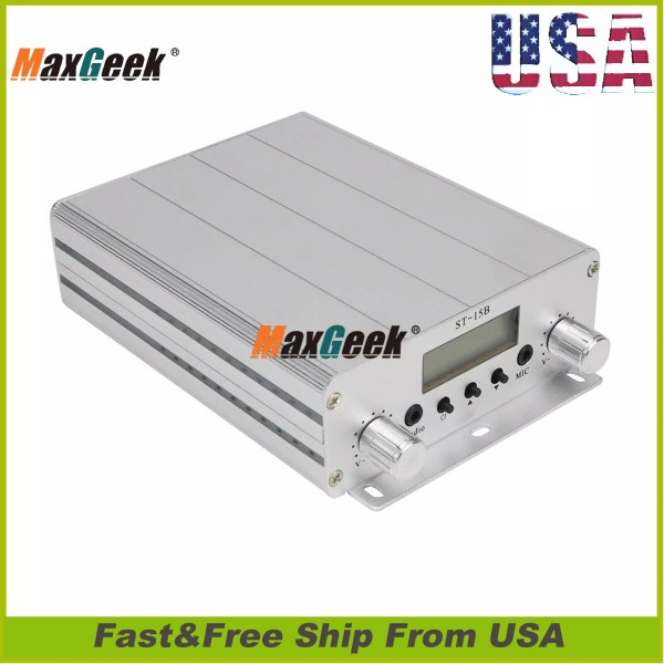 Unbranded 76MHz-113MHz 15W FM Broadcast Transmitter Stereo PLL W/ TNC