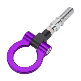 Hihaha Tow Hook/Universal Car Front Bumper Towing Hook/Durable Metal Rotary Tow Hook Ring 19cm 2.5mm 1pcs Purple