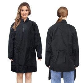 Gliitatu Dog Grooming Smock Barber Jackets for Women Men Pet Cat Groomer Smock Hairdresser Smock Apron Long Sleeve (M)