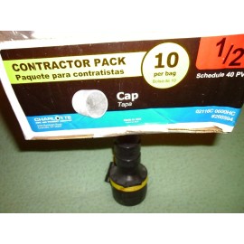 Mueller Industries CAP PVC 1/2" SCH40 10 PK by CHARLOTTE PIPE MfrPartNo PVC02116C0600H