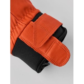 Hestra Alpine Leather Primaloft - 5 Finger Glove - Flame Red - 9