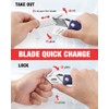 WORKPRO Folding Utility Knife, Quick-Change Box Cutter, Blade Storage in