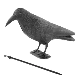 KCT Crow Decoy Full Bodied Realistic Hunting Prop and Bird Scarer Plastic Decoy Crow