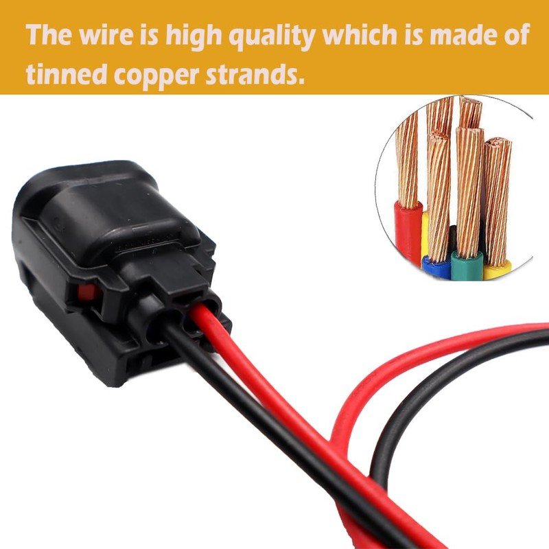 2-Pin Horn Connector Pigtail Plug Compatible with Honda Civic 2016-2023