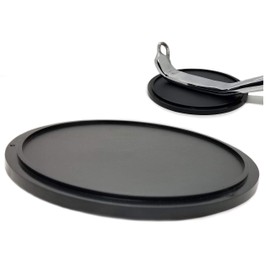 Motorcycle Kickstand Pad. Universal Fit. (Large) (Black)