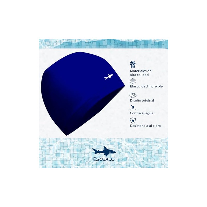 escualo Gorra Natación Lycra Junior 12 Años Color Azul Rey