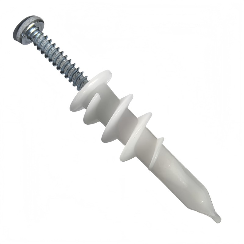 Santie #8 Nylon Self-Drilling Drywall Anchors with Screws-25 Pack