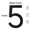 Adress Numbers - Self Adhesive 5 Inch Black Mailbox Numbers