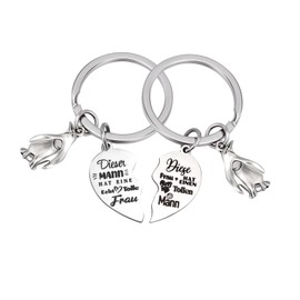 GADITIEK Heart Key Pendant Partner Couple Gifts, 2 Love Penguin Keyring for Couples, Anniversary Gifts, Couple Valentine's Day Couple Gifts, Woman and man, M