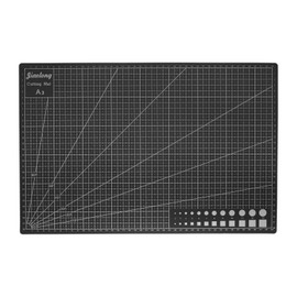 sourcing map A3 Self-Healing Cutting Mat 18"x12" Double-Sided Craft Cutting Board for DIY Art Work Sewing Cutting, Black