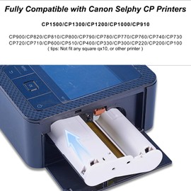 INKONSJOY 4-Pack Selphy CP1500 CP1300 Ink Cassette Compatible with Canon Selphy KP-108IN Color Ink Cartridges KP108 for CP1300 CP1500 CP1200 CP910 Wireless Compact Photo Printer(Without Paper)