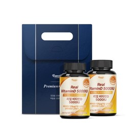 Real Vitamin D 5000IU 2-Bottle Gift Set (6-Month Supply) / 리얼 비타민D 5000IU 2병 선물세트 (총 6개월분)